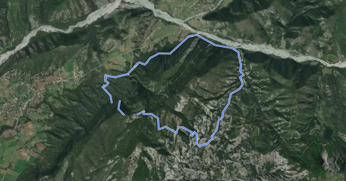 Маршрут Tour des Blaches на спутниковом снимке