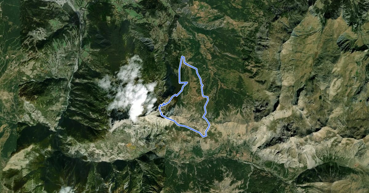 Маршрут Tour des Brecs на спутниковом снимке