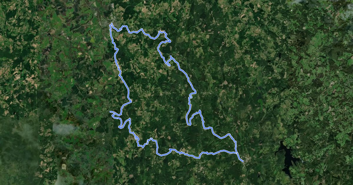 Маршрут Tour des Cascades, Landes et Tourbières на спутниковом снимке