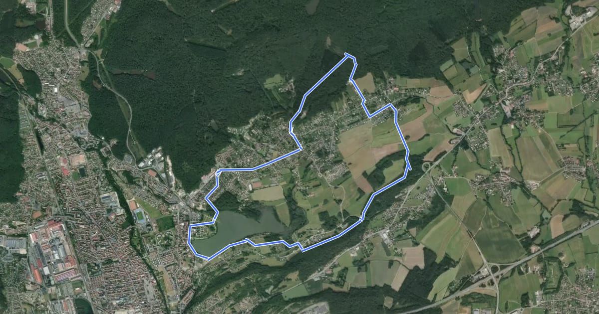 Маршрут Tour des champs Cerisiers на спутниковом снимке