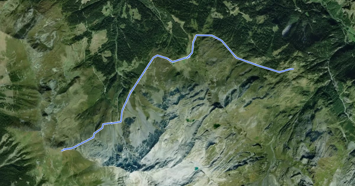 Маршрут Tour des Combins - stage 2 - CABANE COL DE MILLE - CABANE BRUNET на спутниковом снимке