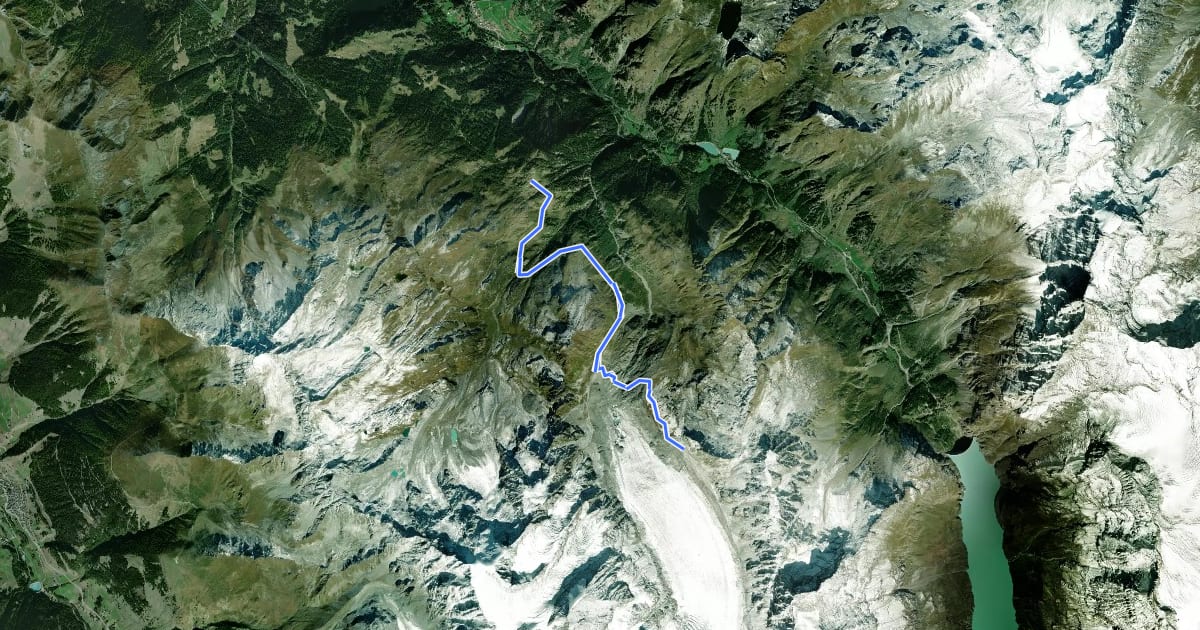 Маршрут Tour des Combins - stage 3 - CABANE BRUNET - CABANE PANOSSIÈRE F-X BAGNOUD на спутниковом снимке