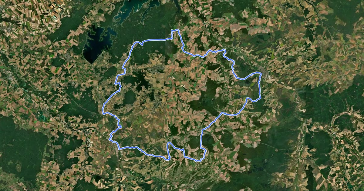 Маршрут Tour des Deux Bar на спутниковом снимке