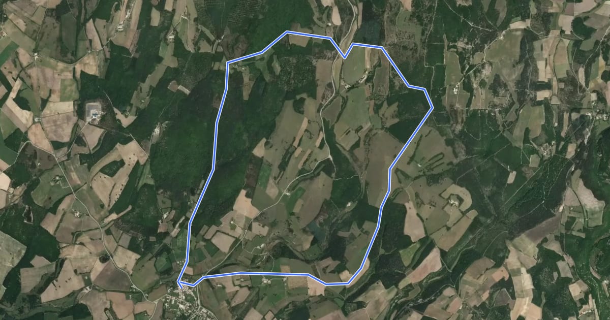 Маршрут Tour des Eicharettes на спутниковом снимке