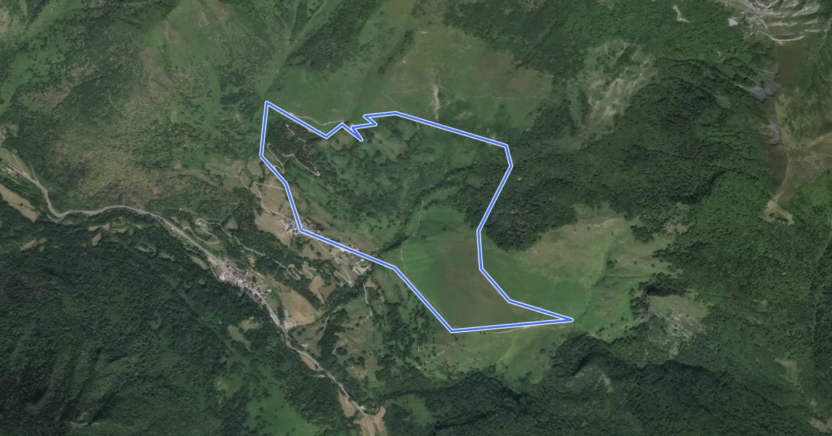 Маршрут Tour des Granges на спутниковом снимке