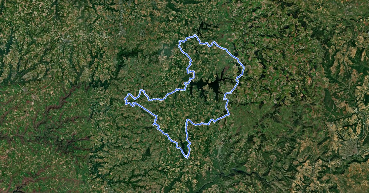 Маршрут Tour des Lacs на спутниковом снимке