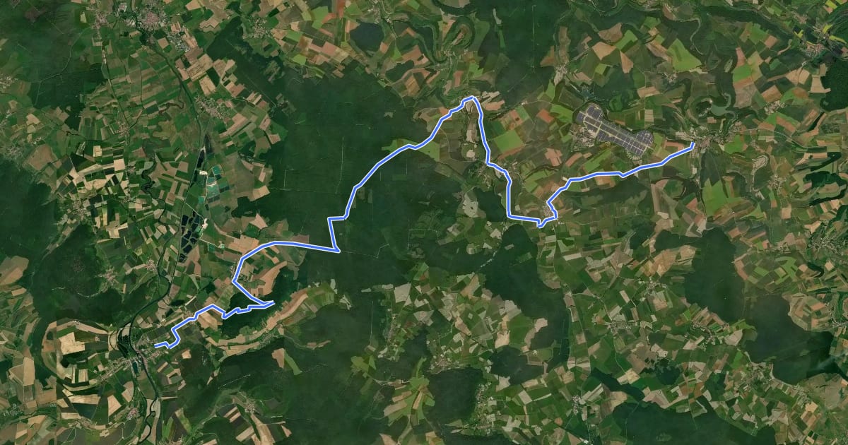 Маршрут Tour des Marches de Meuse - variante Le Loison на спутниковом снимке