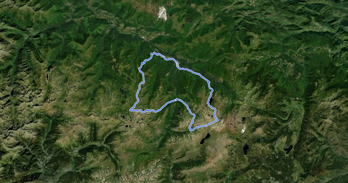 Маршрут Tour des Montagnes d'Ax на спутниковом снимке