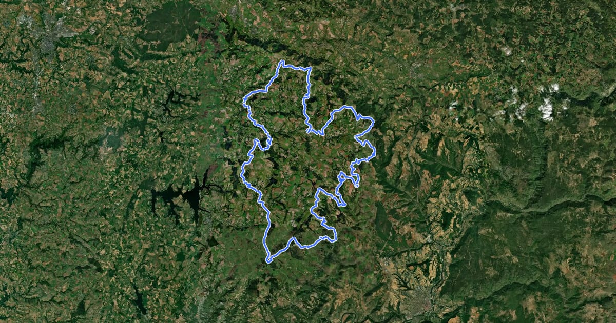 Маршрут Tour des Monts на спутниковом снимке