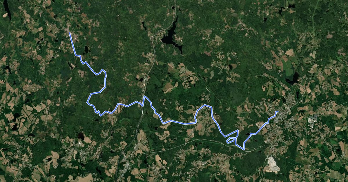 Маршрут Tour des Monts d'Ambazac - étape 1 на спутниковом снимке