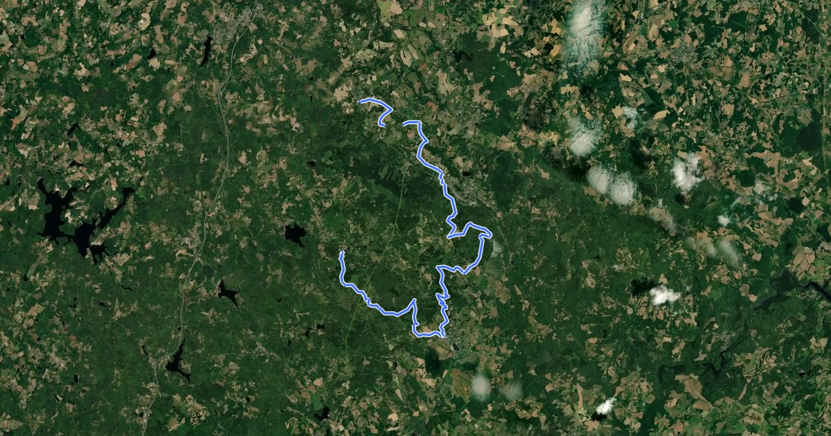 Маршрут Tour des Monts d'Ambazac - étape 4 на спутниковом снимке