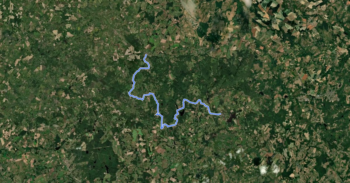 Маршрут Tour des Monts de Blond - étape 1 на спутниковом снимке
