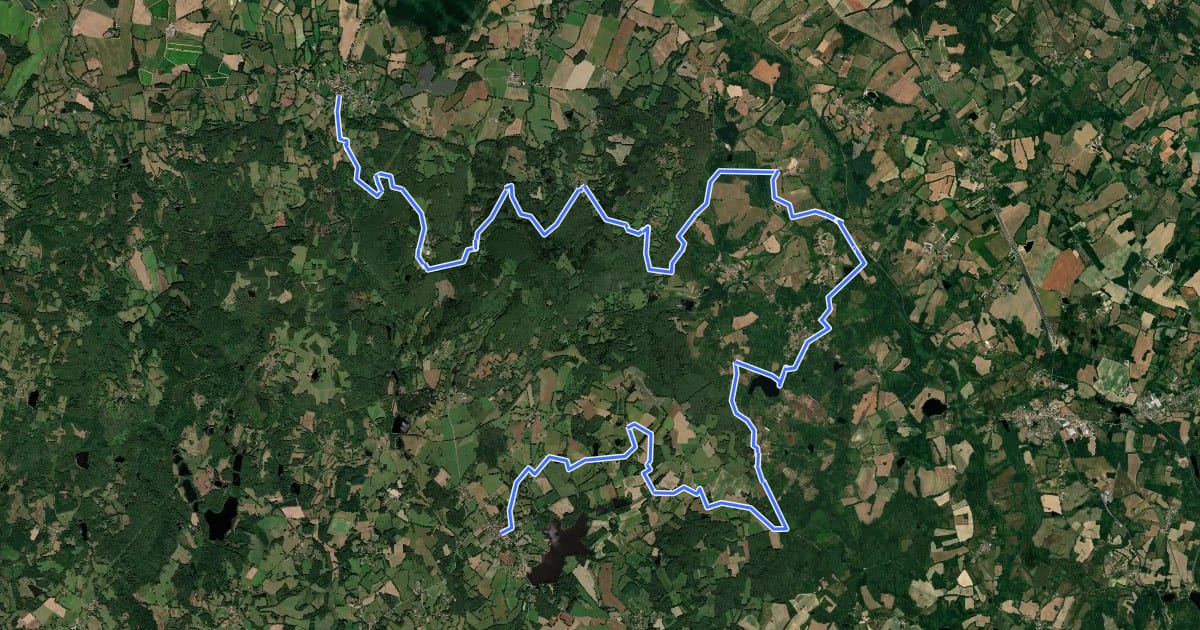 Маршрут Tour des Monts de Blond - étape 3 на спутниковом снимке