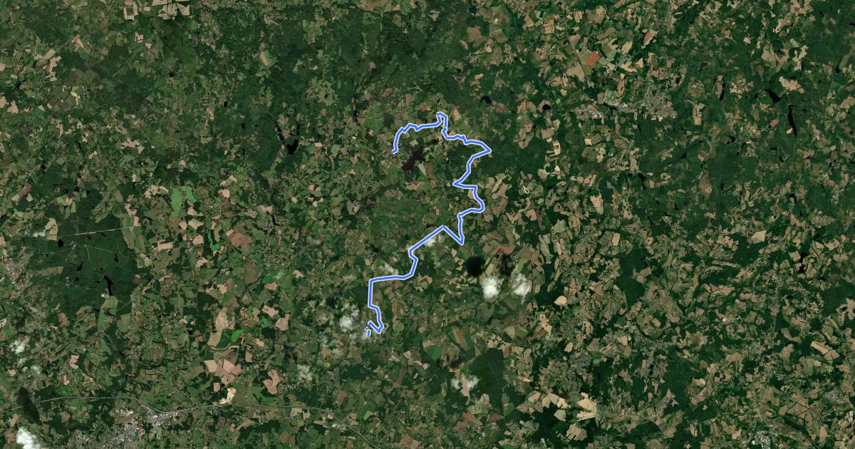 Маршрут Tour des Monts de Blond - étape 4 на спутниковом снимке
