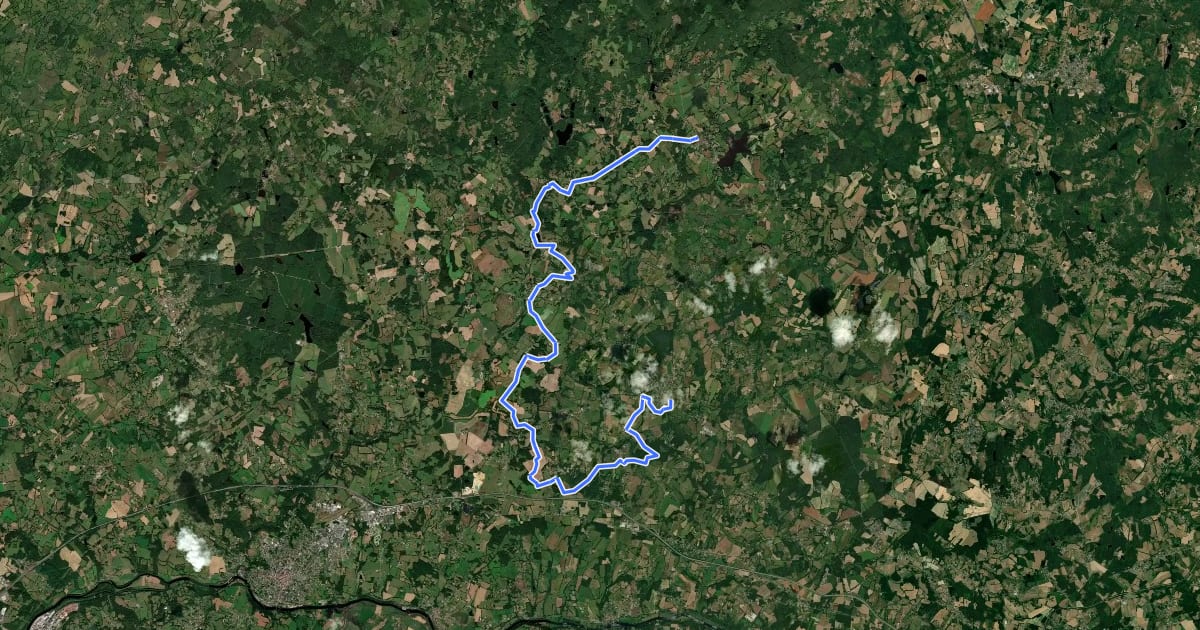 Маршрут Tour des Monts de Blond - étape 5 на спутниковом снимке