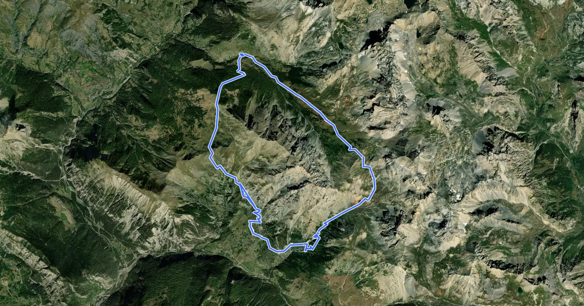 Маршрут Tour des Rochers de Saint Ours на спутниковом снимке