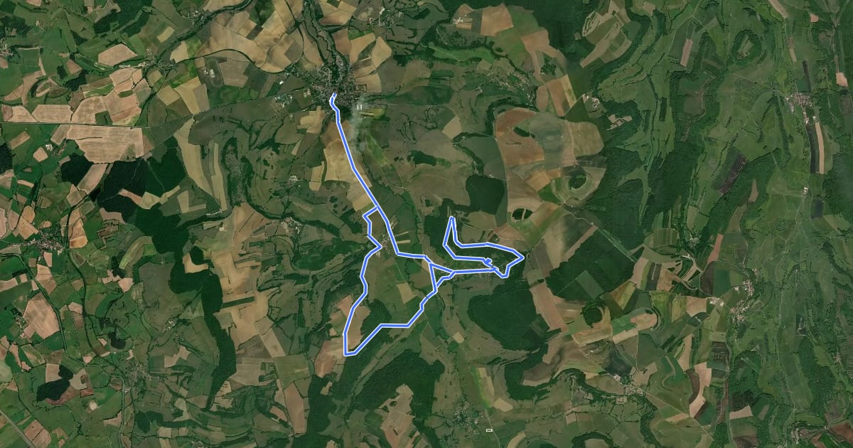 Маршрут Tour des Roches de Saffres на спутниковом снимке