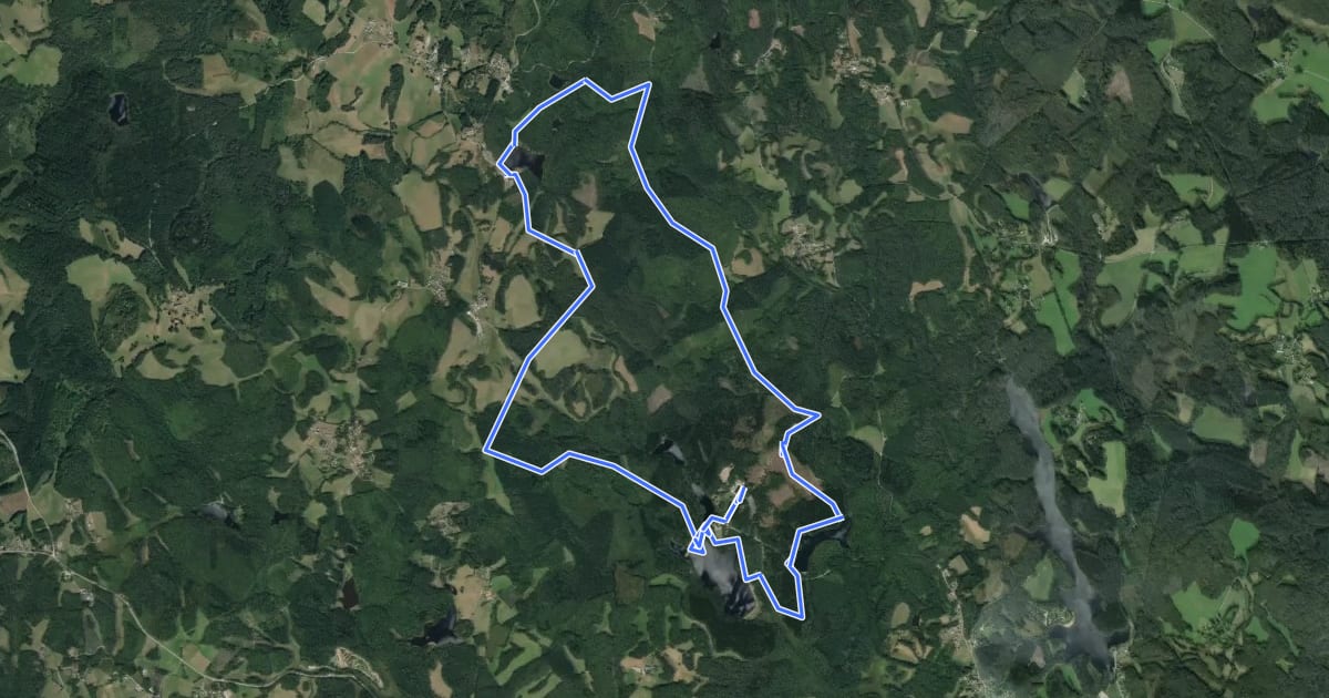 Маршрут Tour des Étangs (VTT) на спутниковом снимке
