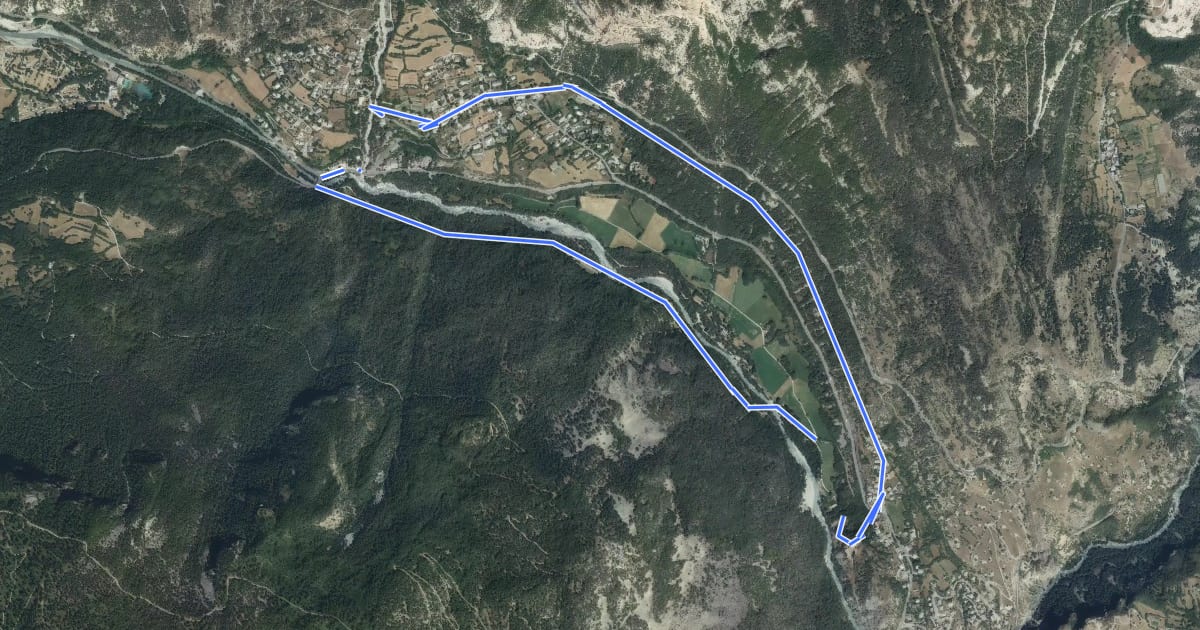 Маршрут Tour des Vigneaux на спутниковом снимке