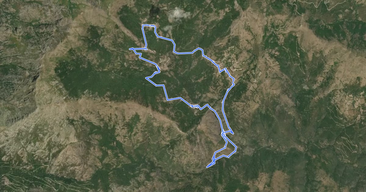 Маршрут Tour des villages du Ghjunsani на спутниковом снимке