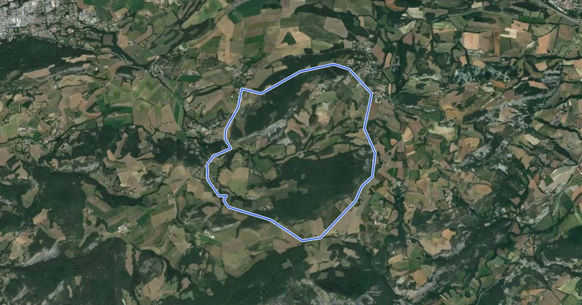 Маршрут Tour du Bois на спутниковом снимке