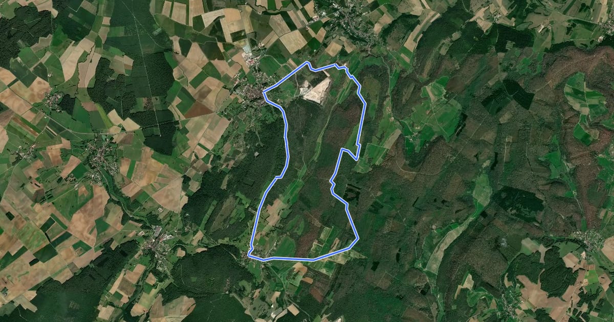 Маршрут Tour du Bois du Plumont на спутниковом снимке