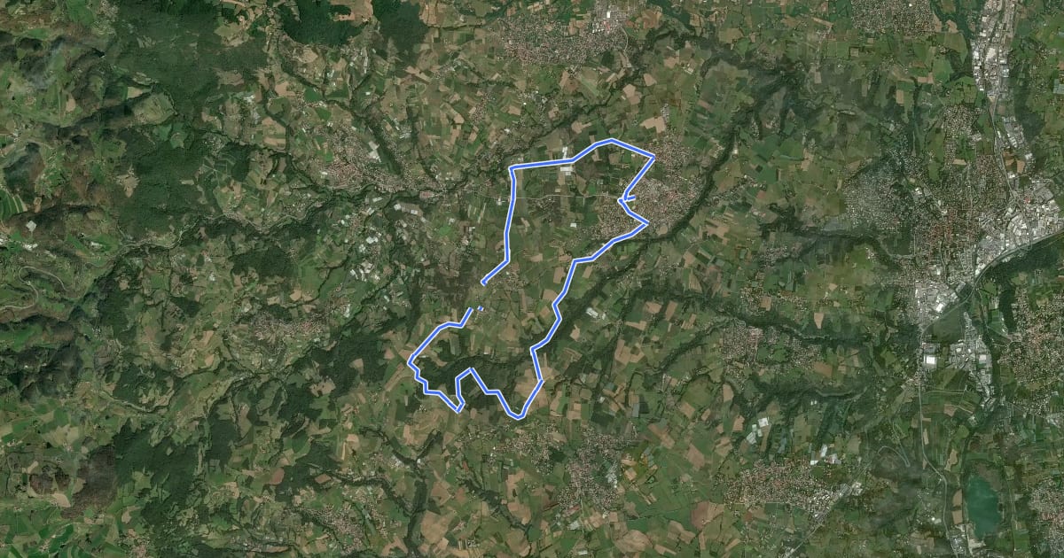 Маршрут Tour du Bouchat на спутниковом снимке