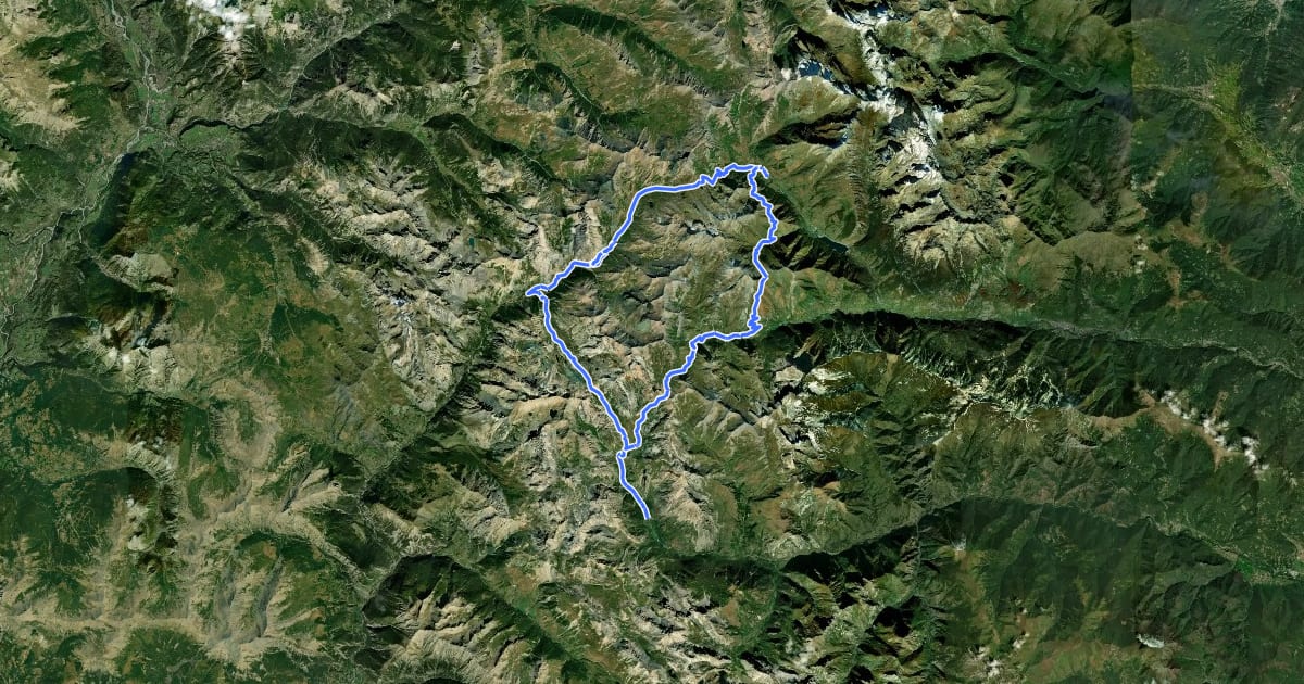 Маршрут Tour du Bric de Rubren на спутниковом снимке