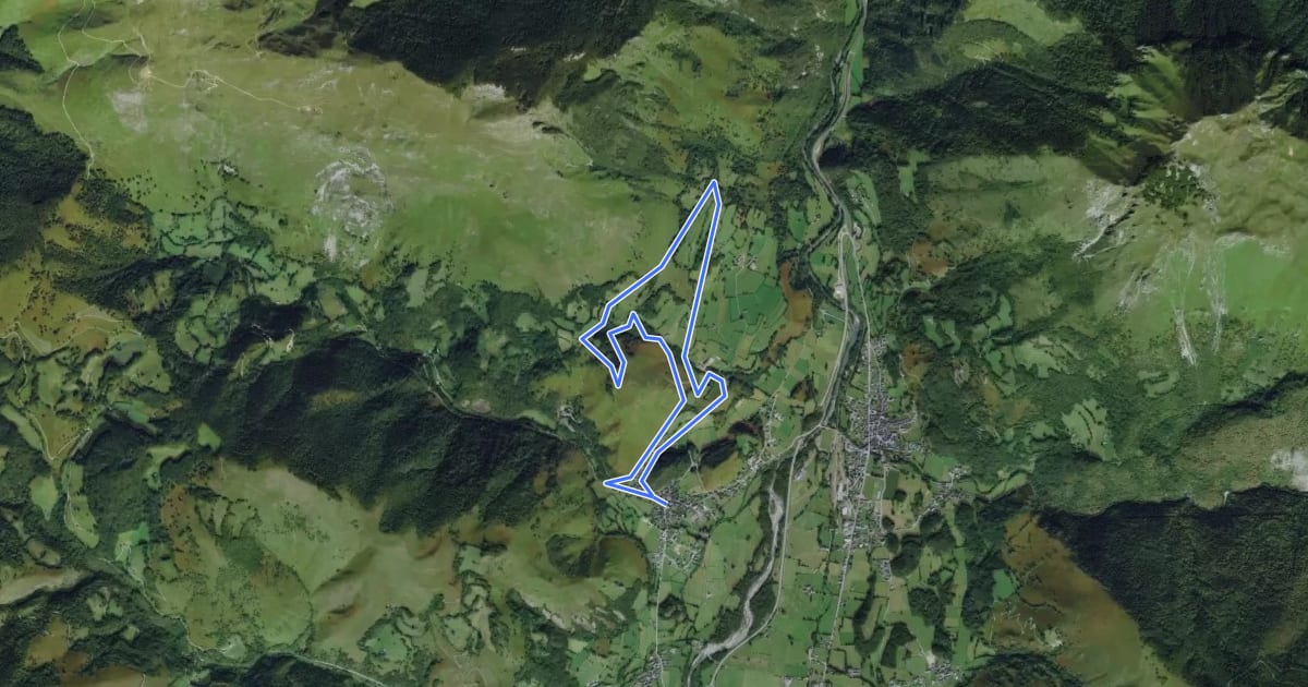 Маршрут Tour du Bugala VTT asp35 на спутниковом снимке