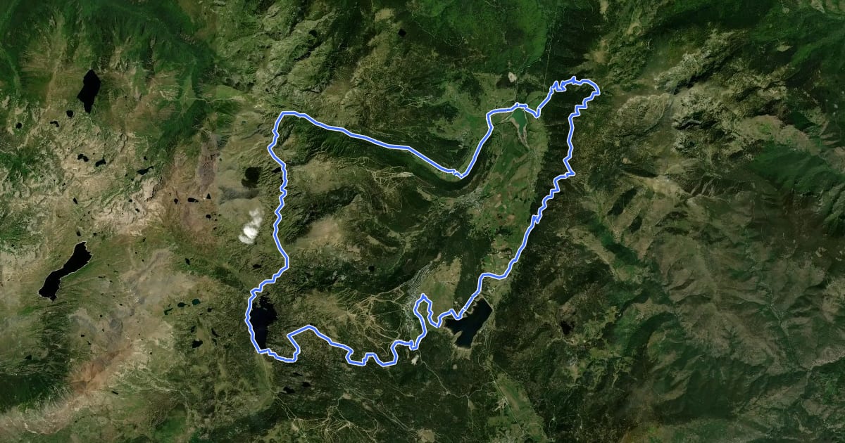 Маршрут Tour du Capcir на спутниковом снимке