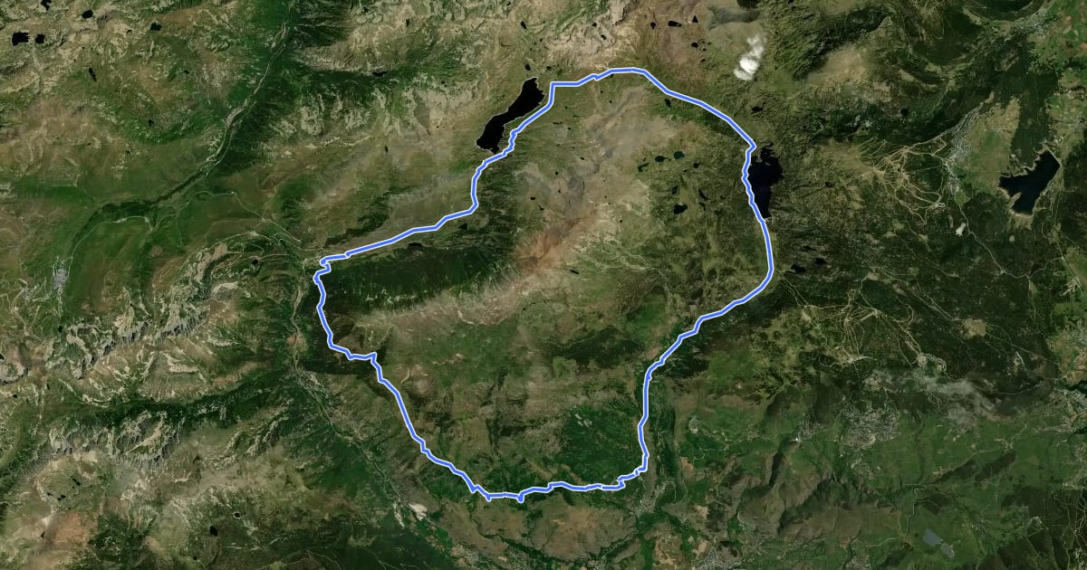 Маршрут Tour du Carlit на спутниковом снимке