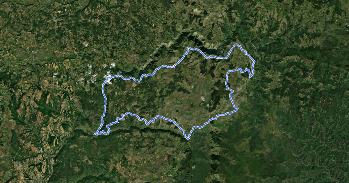 Маршрут Tour du Causse Méjan на спутниковом снимке