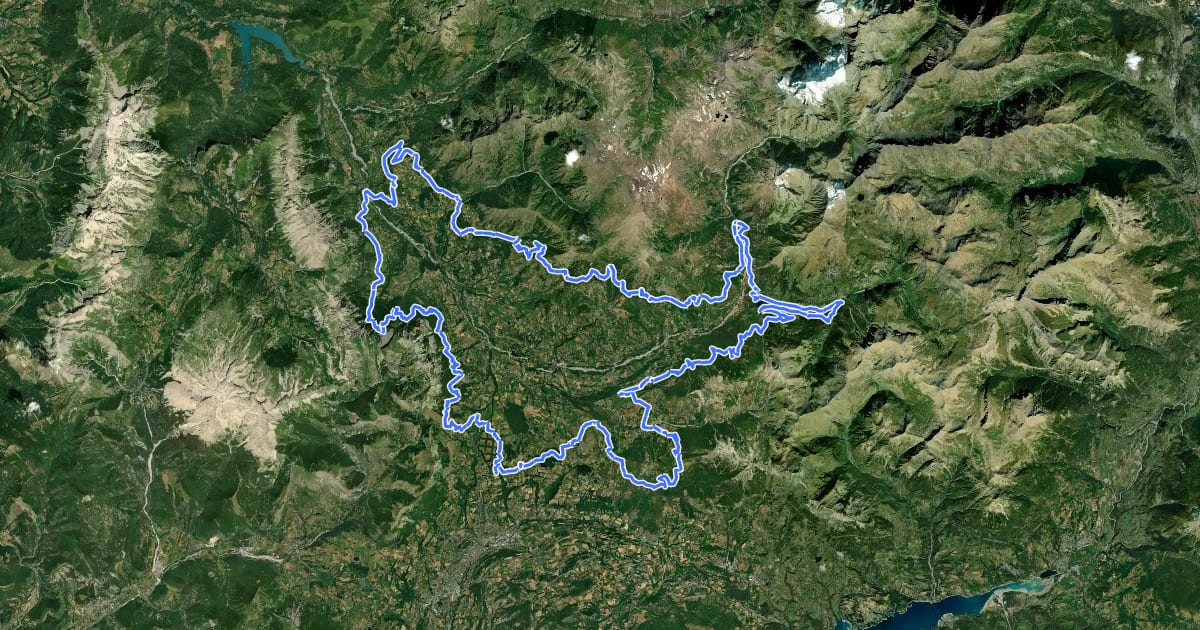 Маршрут Tour du Champsaur на спутниковом снимке