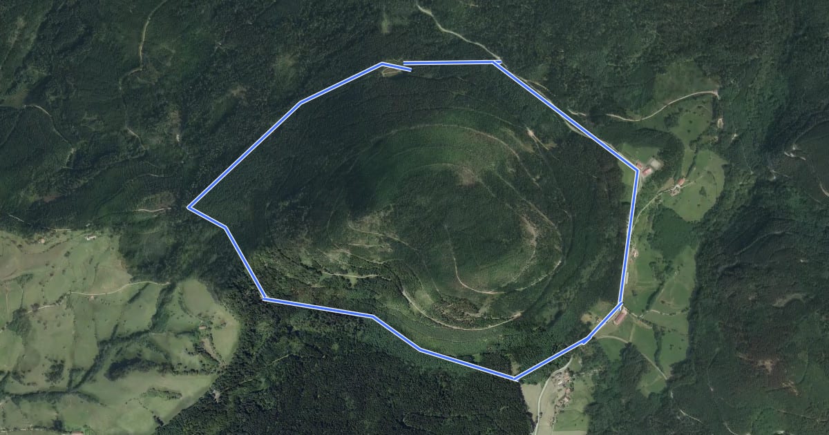 Маршрут Tour du Climont на спутниковом снимке