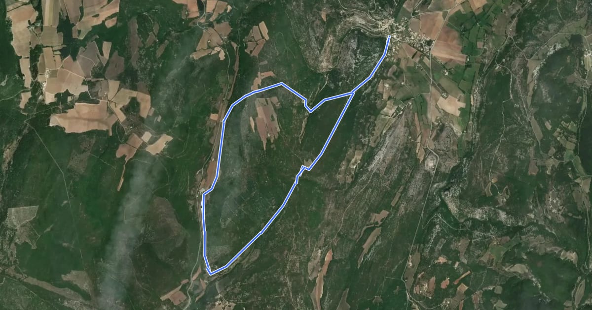 Маршрут Tour du Défens на спутниковом снимке