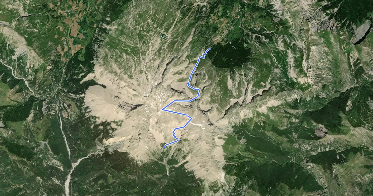 Маршрут Tour du Dévoluy на спутниковом снимке