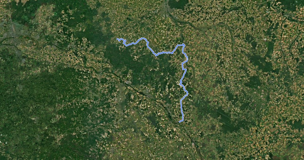 Маршрут Tour du Gâtinais-Puisaye на спутниковом снимке