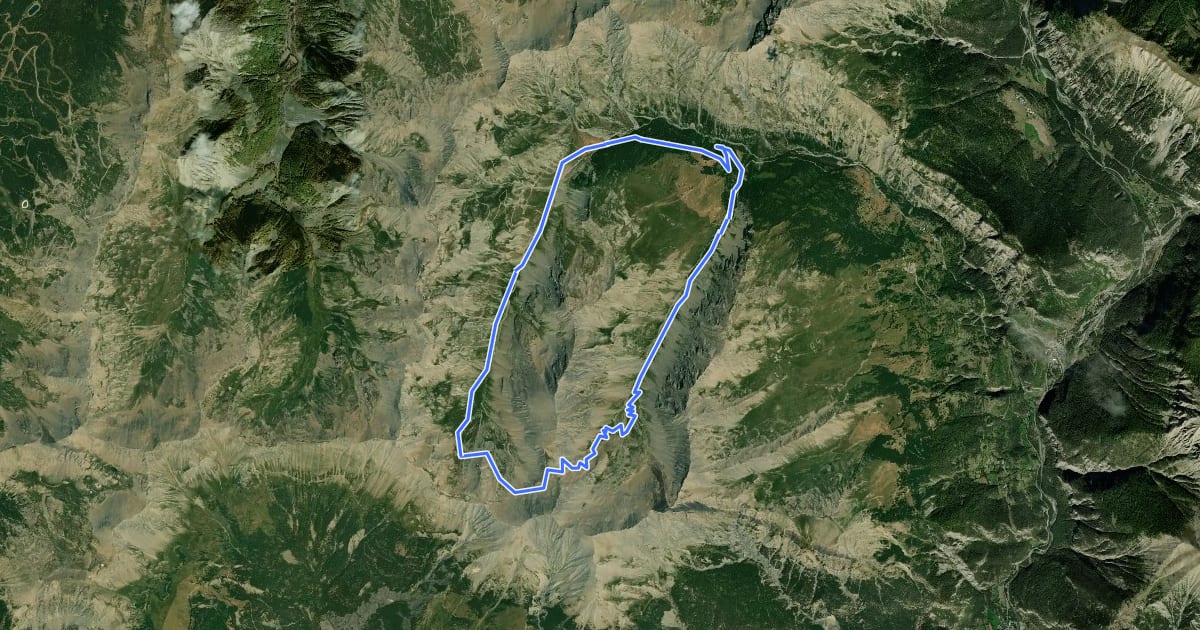Маршрут Tour du Grand Bérard на спутниковом снимке
