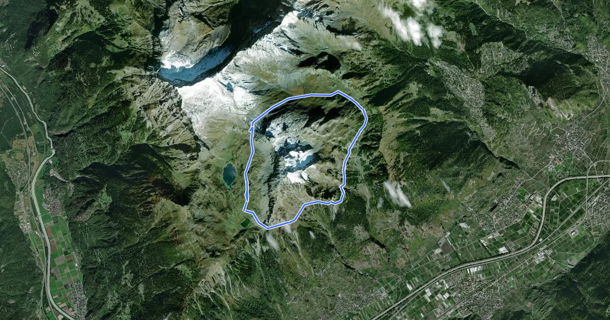 Маршрут Tour du Grand Chavalard на спутниковом снимке