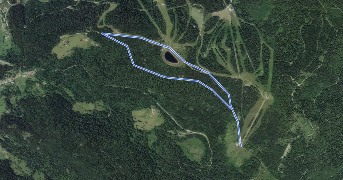Маршрут Tour du Grand Haut на спутниковом снимке