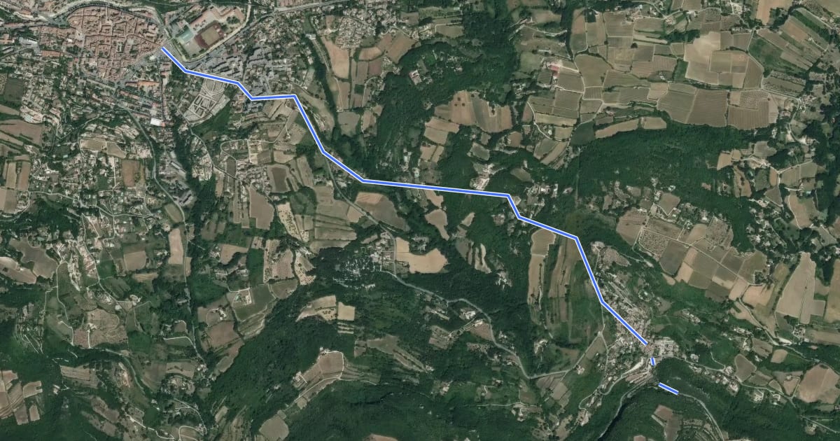 Маршрут Tour du Grand Luberon на спутниковом снимке