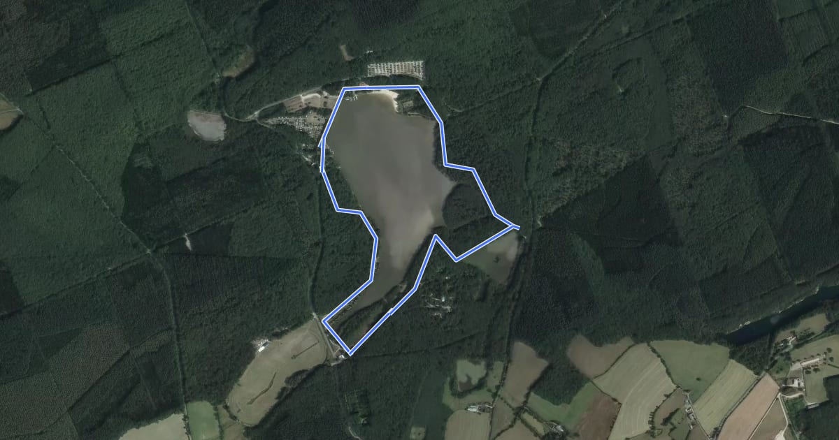 Маршрут Tour du Grand Étang на спутниковом снимке