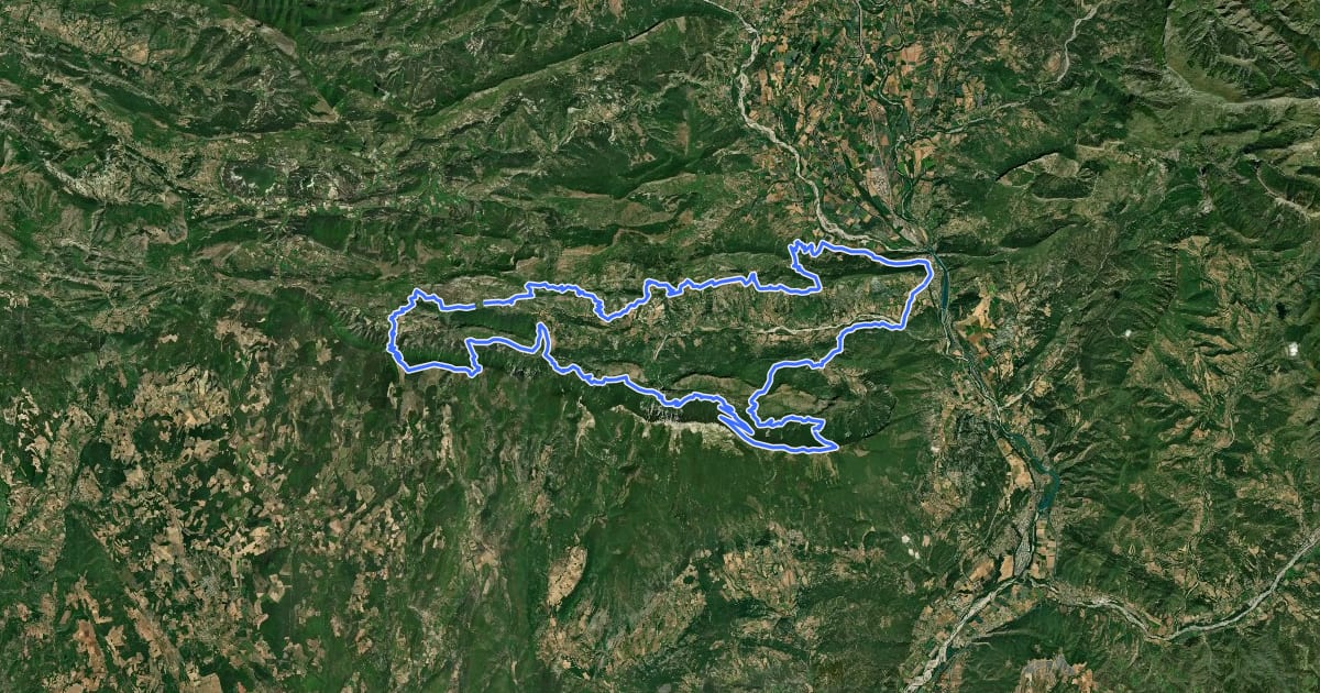 Маршрут Tour du Jabron на спутниковом снимке