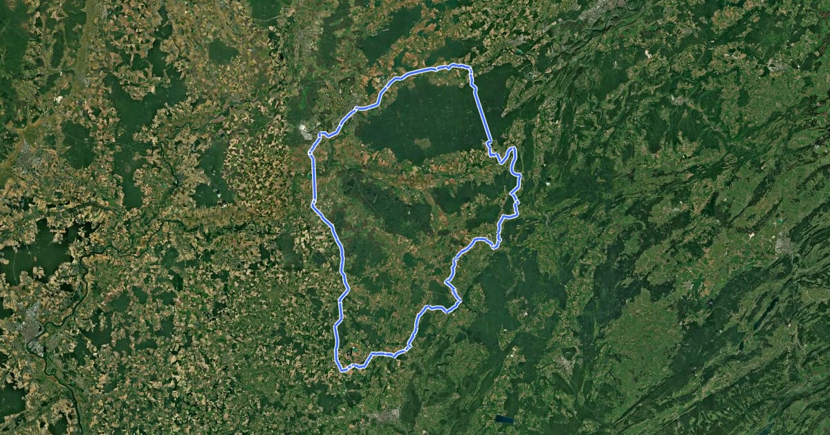 Маршрут Tour du Jura vélo loisir на спутниковом снимке