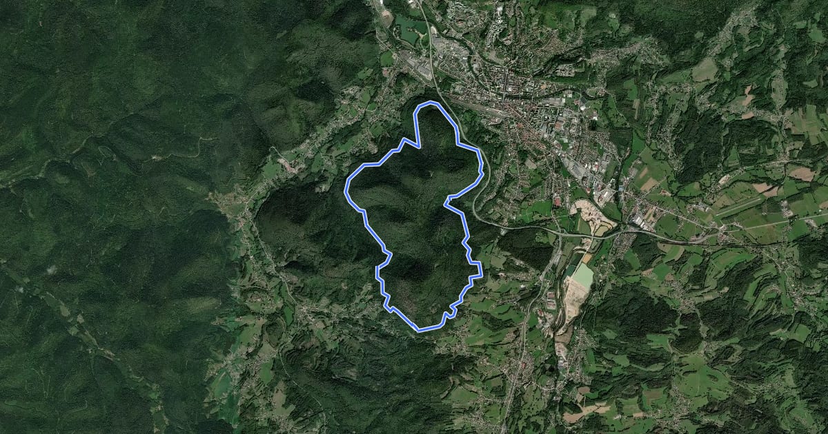 Маршрут Tour du Kemberg на спутниковом снимке