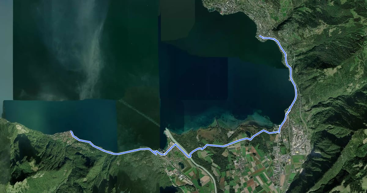 Маршрут Tour du Léman - Étape 4 на спутниковом снимке