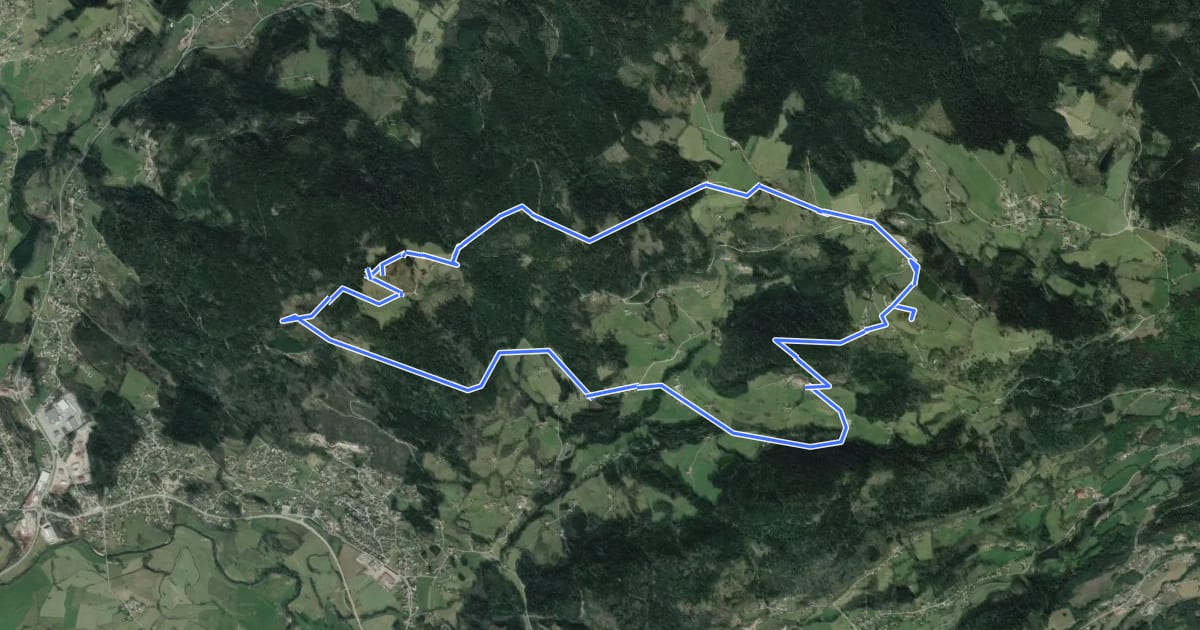 Маршрут Tour du Lémont на спутниковом снимке