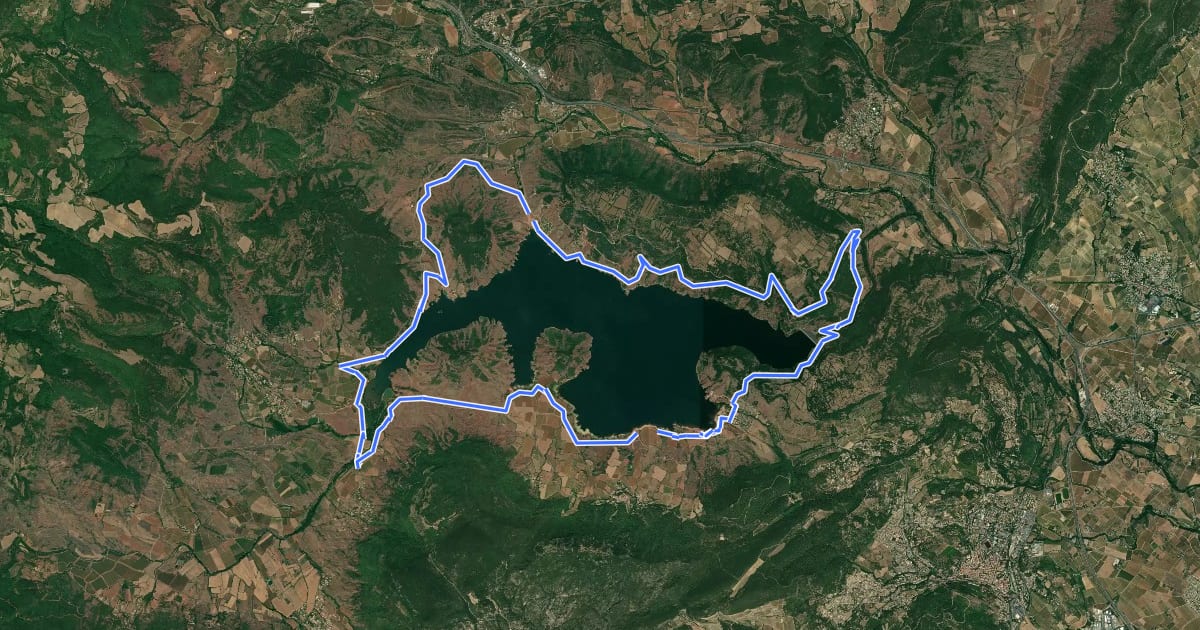 Маршрут Tour du Lac на спутниковом снимке