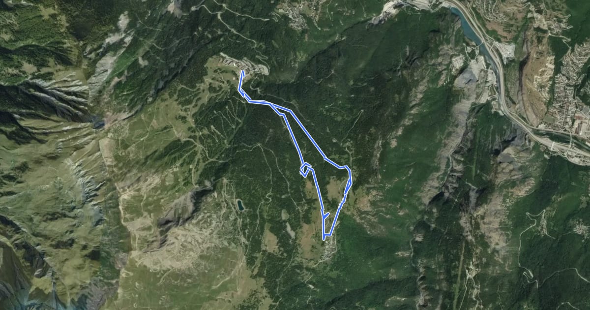 Маршрут Tour du Lac на спутниковом снимке