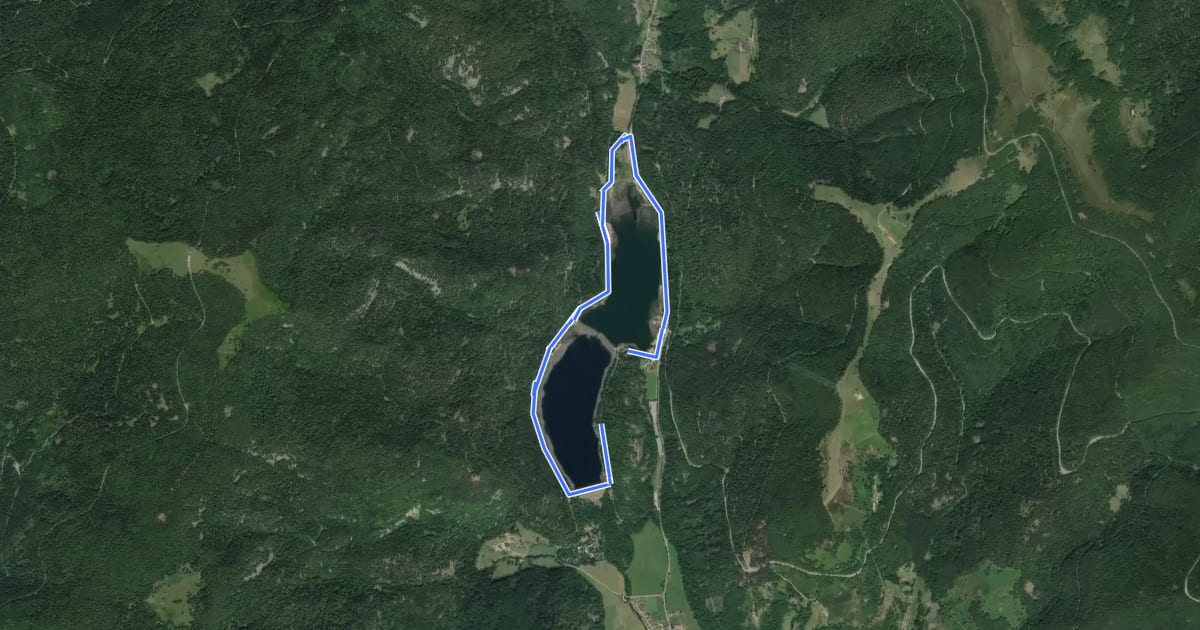 Маршрут Tour du Lac на спутниковом снимке